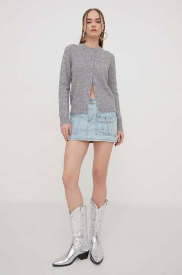 Джинсовая юбка Guess Originals mini прямая Джинсовая юбка Guess Originals mini прямая