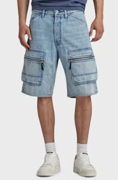Мужские голубые джинсовые шорты Голубой 31 G-Star RAW D24442,D536