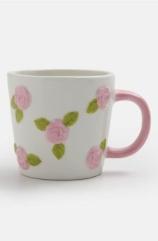 Кружка з 3D квітами - різнобарвний