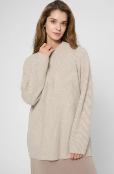 Женский бежевый пуловер Бежевый M PRPY PWKNSGOK0058