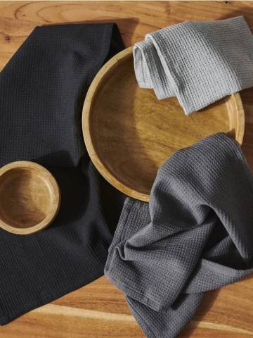 Серветки кухонні, 3 шт. - темно-сірий