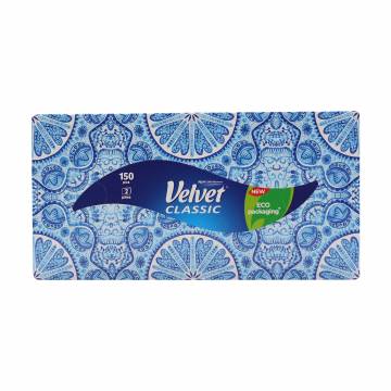 Косметические салфетки Velvet Classic 2-слойные, в коробке, 150 шт Косметические салфетки Velvet Classic 2-слойные, в коробке, 150 шт