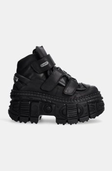 Кожаные ботинки New Rock Crust Negro Negro + Tank Casco Negro