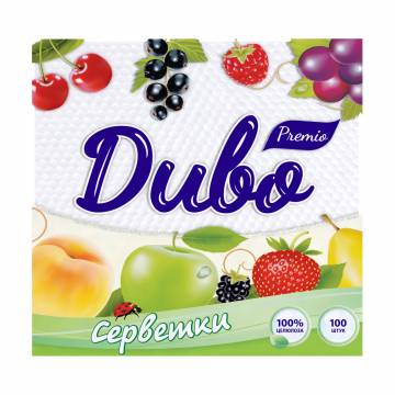 Салфетки столовые Диво 1-слойные, белые, 24*24 см, 100 шт