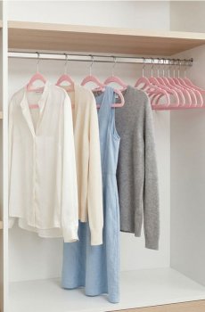 Вішалки, 10 шт. - пастельний рожевий