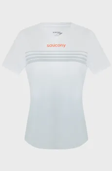 Женская белая футболка Белый L Saucony SAW800508-CD