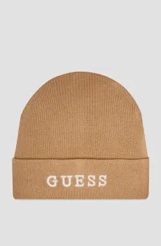 Женская бежевая шапка Бежевый L Guess AW9251.WOL01;CCR