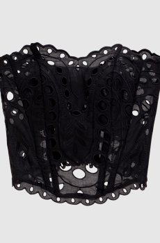 Черный топ Kai с вышивкой