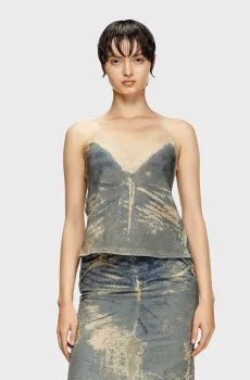 Женский синий топ DE-TRE-FSF Синий XS Diesel A17105 068QI