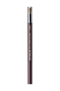Карандаш-пудра для бровей The Saem Eco Soul Pencil & Powder Dual Brow 02 Deep Brown, 0.8 г