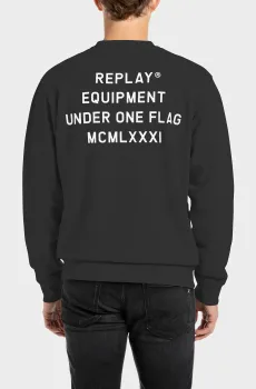 Мужской черный свитшот Черный XL Replay M6970 .000.22890CS