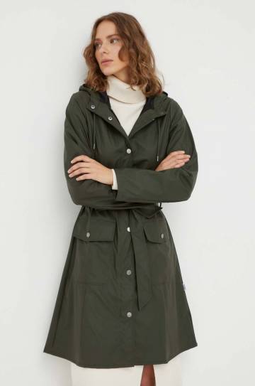 Дождевик Rains 18130 Jackets женская цвет зелёный переходная Дождевик Rains 18130 Jackets женская цвет зелёный переходная