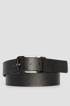 Мужской черный кожаный ремень Черный 105 HUGO 50548352;001