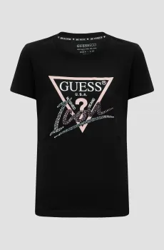 Женская черная футболка Черный S Guess W4GI20.I3Z14;JBLK