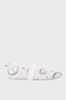 Женские светло-серые тапочки MALOU Серый 36-37 Etam 6537393