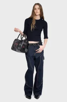 Женский темно-синий шерстяной джемпер Fobee Синий M ZADIG&VOLTAIRE KWSW02828_ENCRE