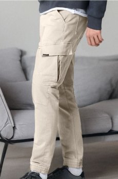 Джинси regular jogger fit - бежевий