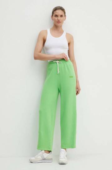 Спортивные штаны American Vintage цвет зелёный однотонные IZU05AH24 Спортивные штаны American Vintage цвет зелёный однотонные IZU05AH24