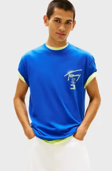 Мужская синяя футболка REG CITY Синий M Tommy Jeans DM0DM22553