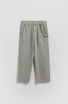 Reserved - Штани straight з ланцюжком - світло-сірий - 451HK-09X