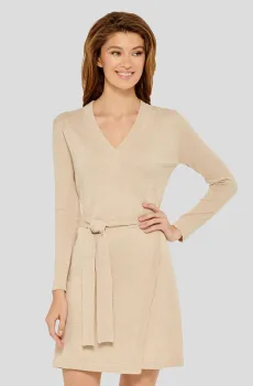 Женское бежевое платье Бежевый L MARC&ANDRE A8-00CH403