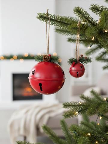 Різдвяні прикраси, 2 шт - червоний