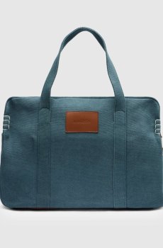 Синяя дорожная сумка Weekender с логотипом