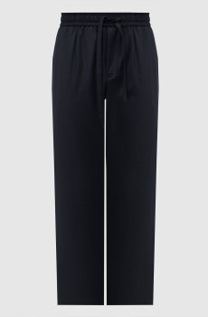 Синие брюки из шерсти