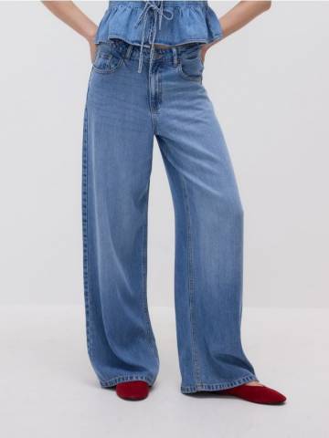 Reserved - Джинси wide leg з ліоцелі - синій - YS054-50J Reserved - Джинси wide leg з ліоцелі - синій - YS054-50J