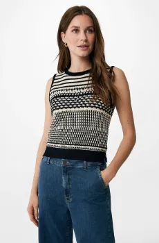 Женский жилет с узором Черный M Mexx MF006600343W