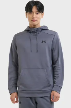 Мужское серое худи UA Armour Fleece Hoodie Серый L Under Armour 1373353-025