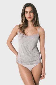 Женский серый топ Серый L womensecret 7663155