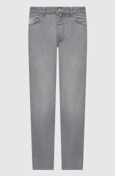 Серые джинсы с логотип патч