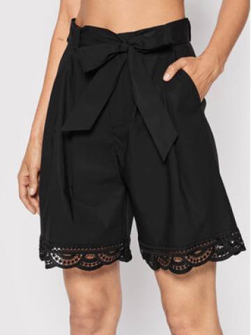 TWINSET Шорти з тканини 221TT2136 Чорний Loose Fit TWINSET Шорти з тканини 221TT2136 Чорний Loose Fit