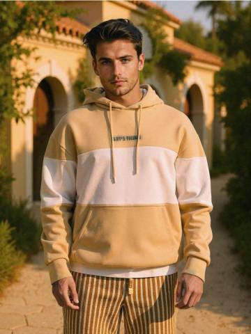 Світшот у стилі колор-блок - бежевий Світшот у стилі колор-блок - бежевий