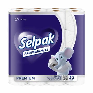 Туалетная бумага Selpak Professional Premium целлюлозная, белая, 3-слойная, 32 рулона Туалетная бумага Selpak Professional Premium целлюлозная, белая, 3-слойная, 32 рулона