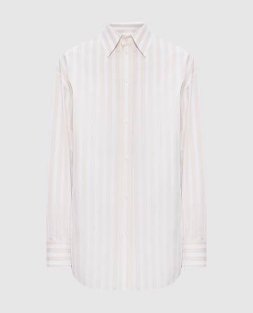 Бежевая рубашка Cassandre в полоску