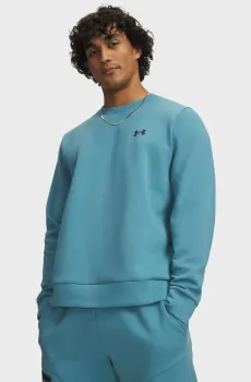 Мужской голубой свитшот UA Unstoppable Flc Crew Голубой XL Under Armour 1381688-466