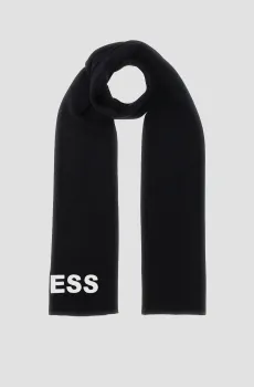 Мужской черный шерстяной шарф Черный ONESIZE Guess AM9336.POL03;BKW