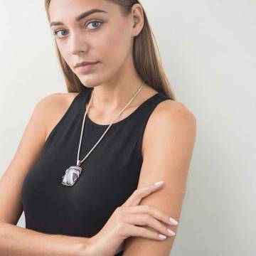 Подвеска с агатом с255п31 Подвеска с агатом с255п31
