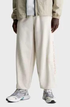 Мужские белые спортивные брюки WASH MONOLOGO Белый S Calvin Klein Jeans J30J324953