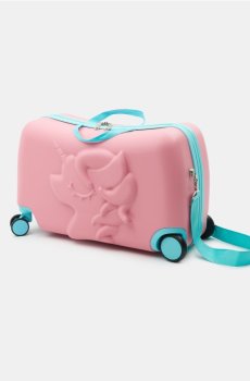 Валіза з єдинорогом 3D - яскраво-рожевий