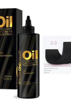 Окрашивающее масло для волос Trendy Hair Special One Color Oil Translucent Hair Color, 2.0 Very Dark Brown, 125 мл