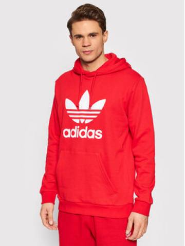 adidas Світшот adicolor Classics Trefoil HE9500 Червоний Standard Fit adidas Світшот adicolor Classics Trefoil HE9500 Червоний Standard Fit