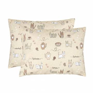 Наволочка бязевая Home Line Кошачья радость, песчано-розовая, 50*70 см, 2 шт (175855) Наволочка бязевая Home Line Кошачья радость, песчано-розовая, 50*70 см, 2 шт (175855)