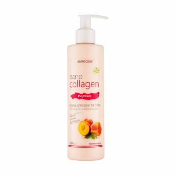 Крем для рук и тела NanoCode NanoCollagen Персик, с коллагеном, 250 мл Крем для рук и тела NanoCode NanoCollagen Персик, с коллагеном, 250 мл