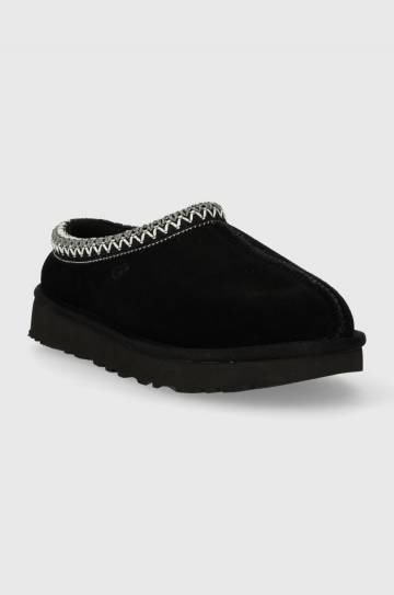 Замшевые тапочки UGG W TASMAN цвет чёрный 5955 BLK Замшевые тапочки UGG W TASMAN цвет чёрный 5955 BLK