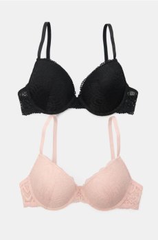 Мереживні push-up бюстгальтери, набір 2 шт. - різнобарвний