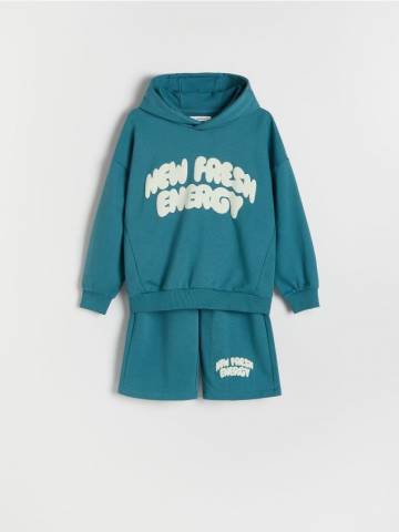 Reserved - BOYS` JOGGING TOP & SHORTS - синьо-зелений - 388CJ-67X Reserved - BOYS` JOGGING TOP & SHORTS - синьо-зелений - 388CJ-67X