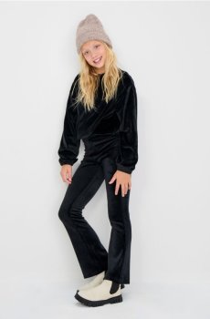 Велюрові розкльошені легінси - чорний